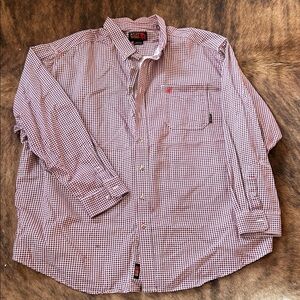 Ariat Men's Red Checkered Flame Resistant